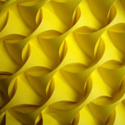 Yellow bridges, curved corrugation