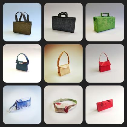 Series of luggage origami