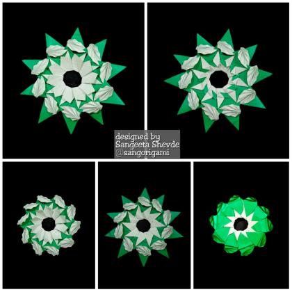 Pleated Leaf Mandala Modular Leaf Mandala